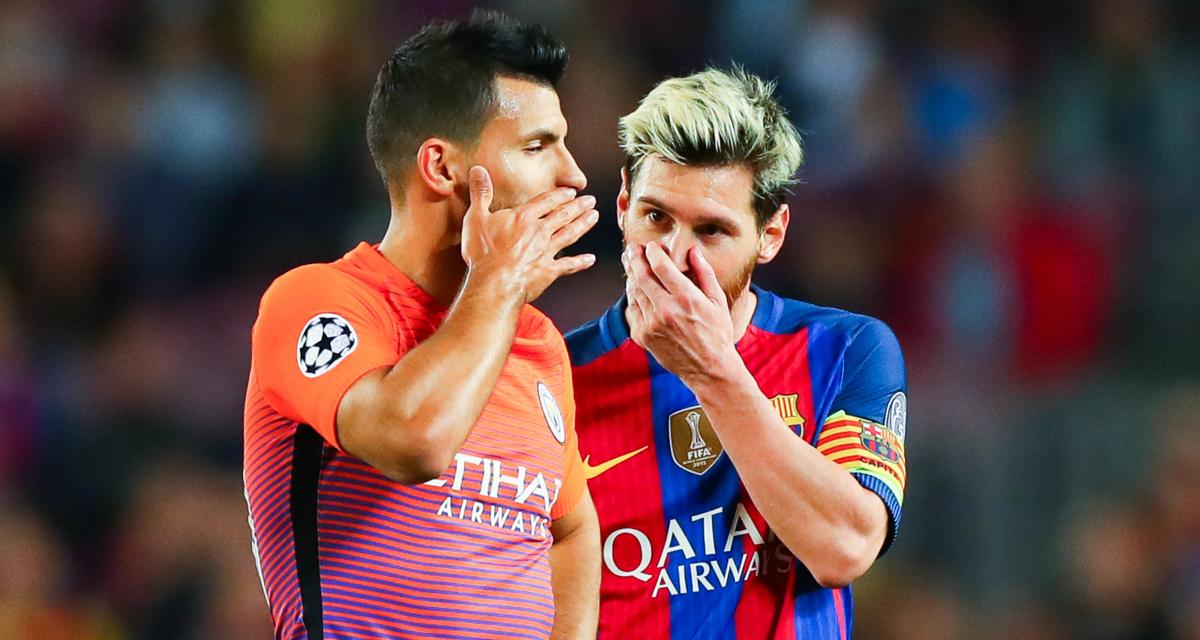 Sergio Aguero (Manchester City) et Lionel Messi (FC Barcelone)