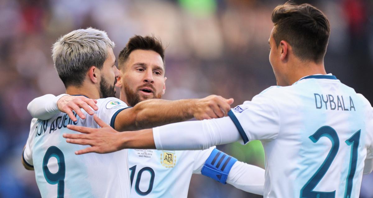 Messi et Agüero avec l'Argentine