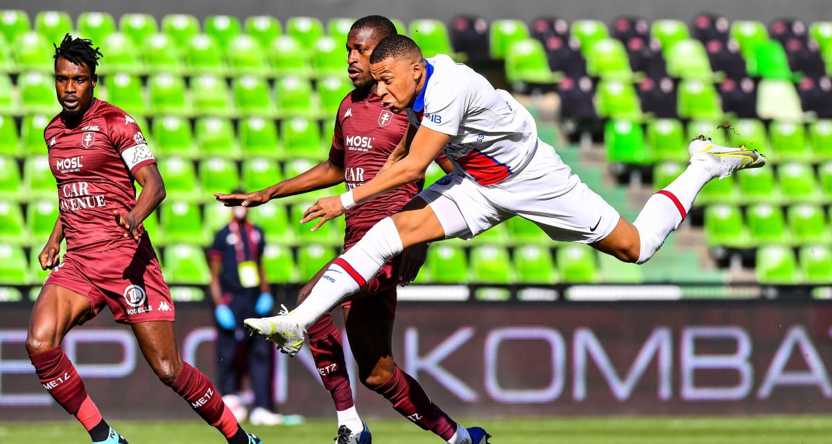 Résultat L1 : FC Metz 0-1 PSG (Mbappé a frappé, mi-temps)