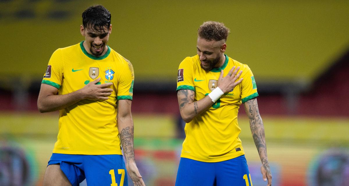 Neymar et Lucas Paqueta ensembles à la Copa America.
