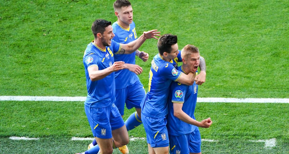 Joie des Ukrainiens après le premier but