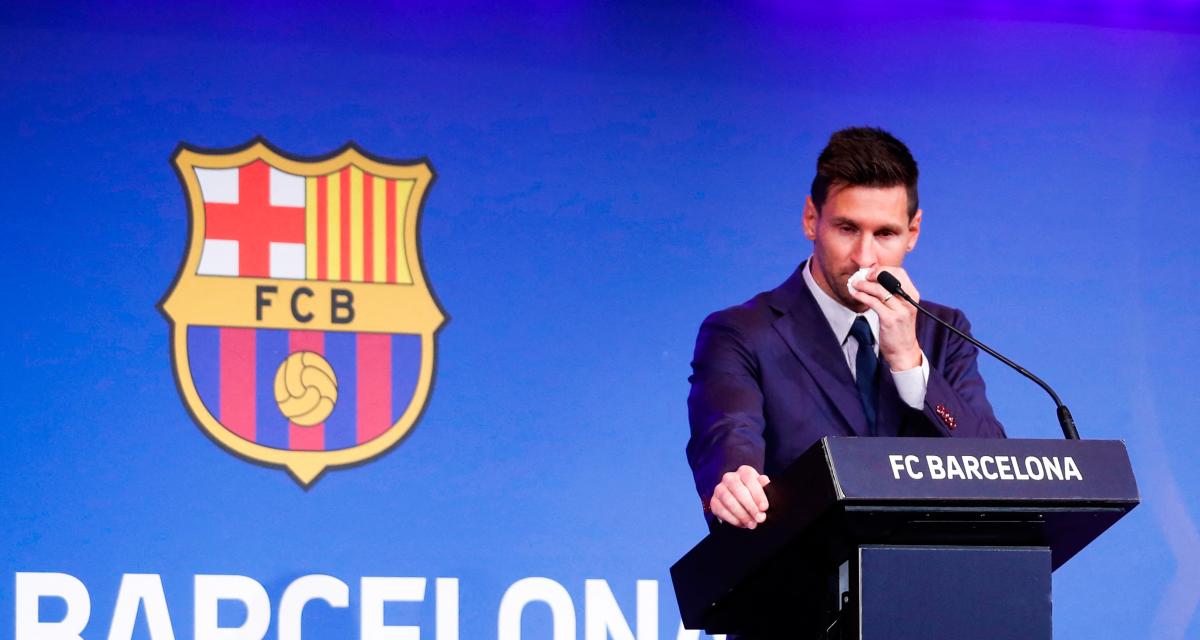 Lionel Messi le jour de son départ du FC Barcelone