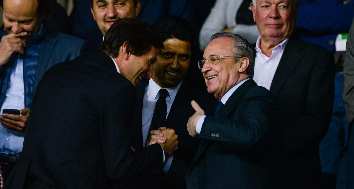 Florentino Perez tout sourire avec les dirigeants du PSG, les temps changent...