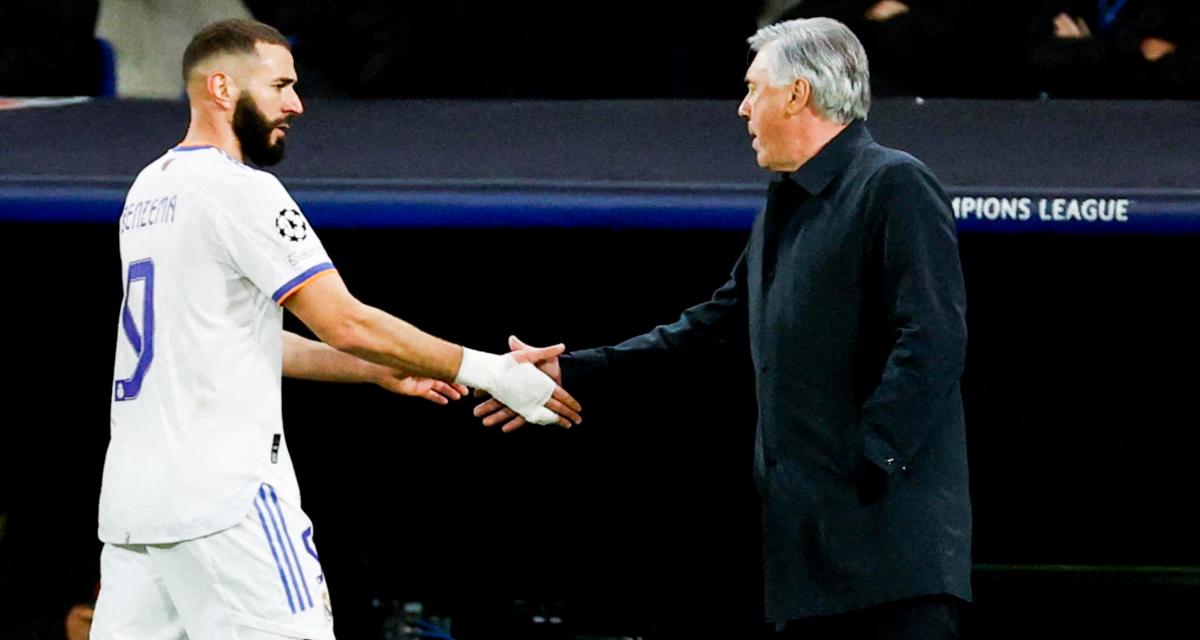 Carlo Ancelotti en compagnie de Karim Benzema