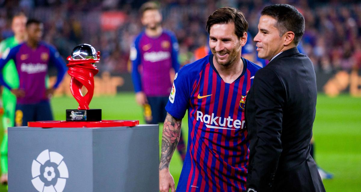 Javier Saviola avec Lionel Messi